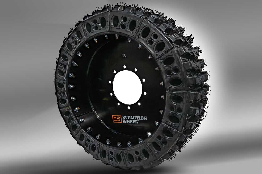 Airless solid wheel loader tires