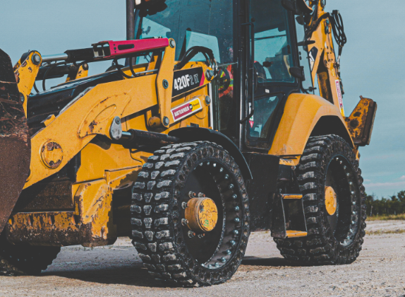 airless backhoe tires