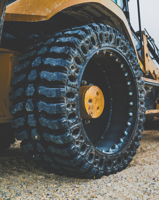 solid backhoe tire