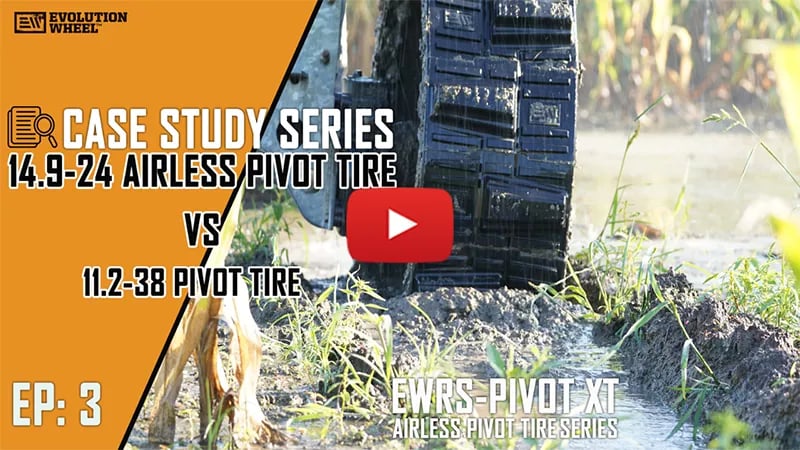 14.9-24 Airless Pivot Tire VS. 11.2-38 Pivot Tire | Track Depth Case Study EP: 3 - EWRS-PIVOT XT