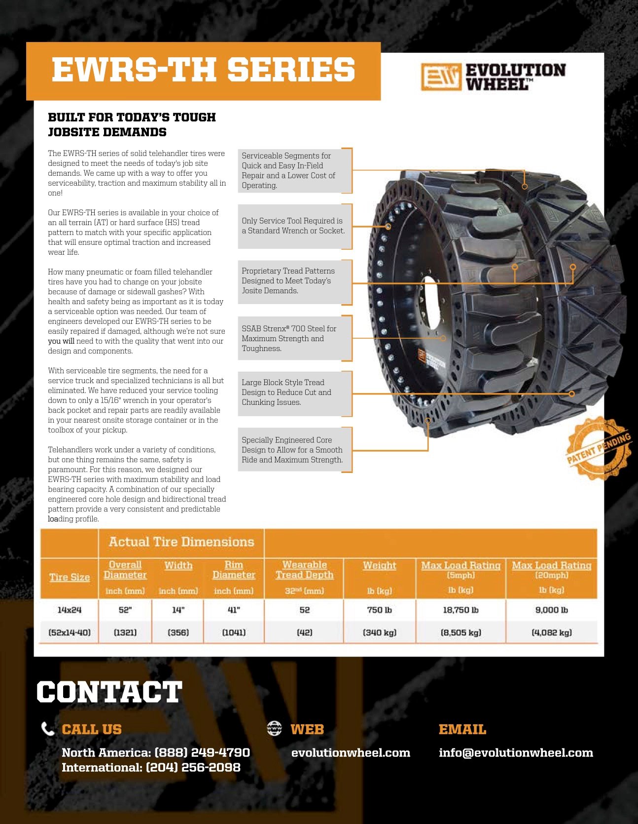 Evolution Wheel - EWRS-TH Spec Sheet Download